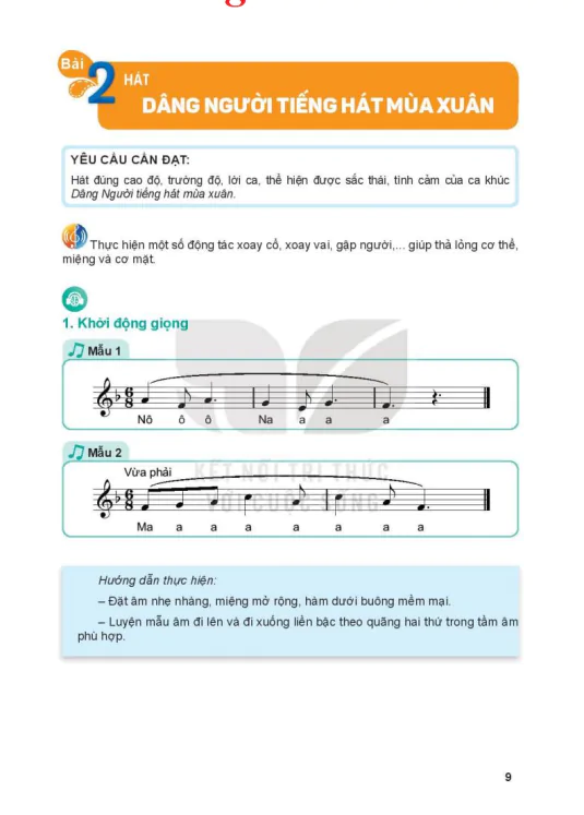 Bài 2: Dâng người tiếng hát mùa xuân