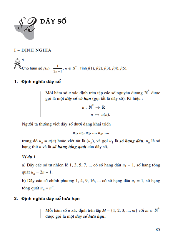 Bài 2: Dãy số