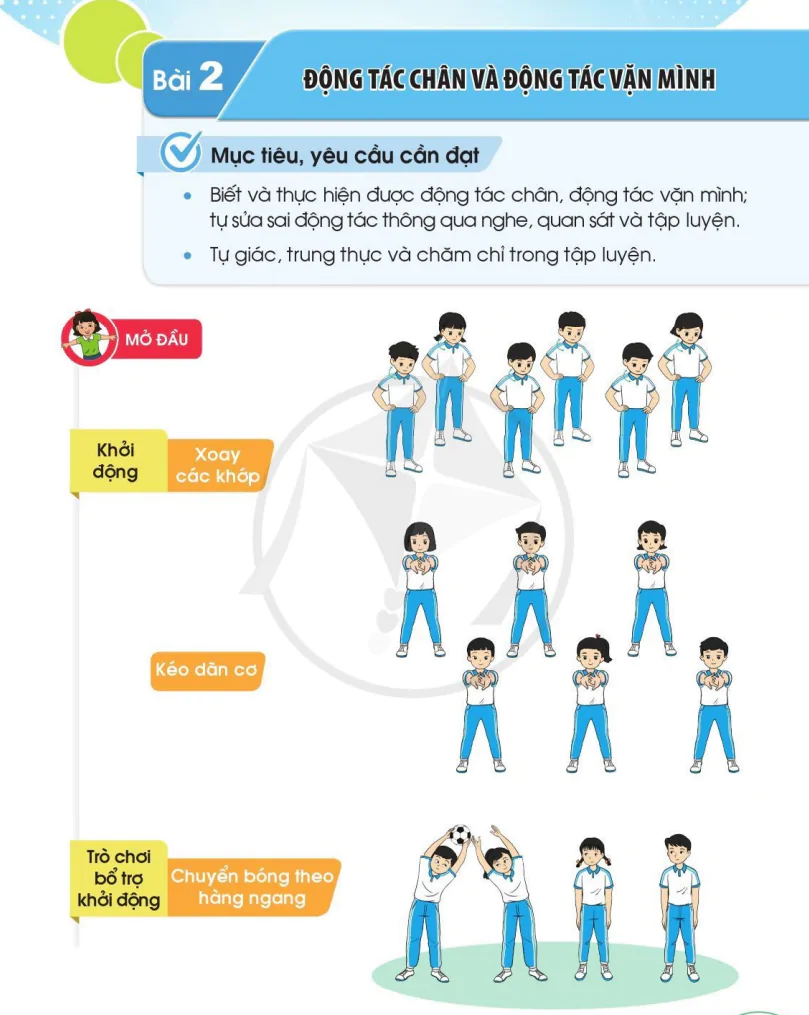 Bài 2: Động Tác Chân Và Động Tác Vặn Mình