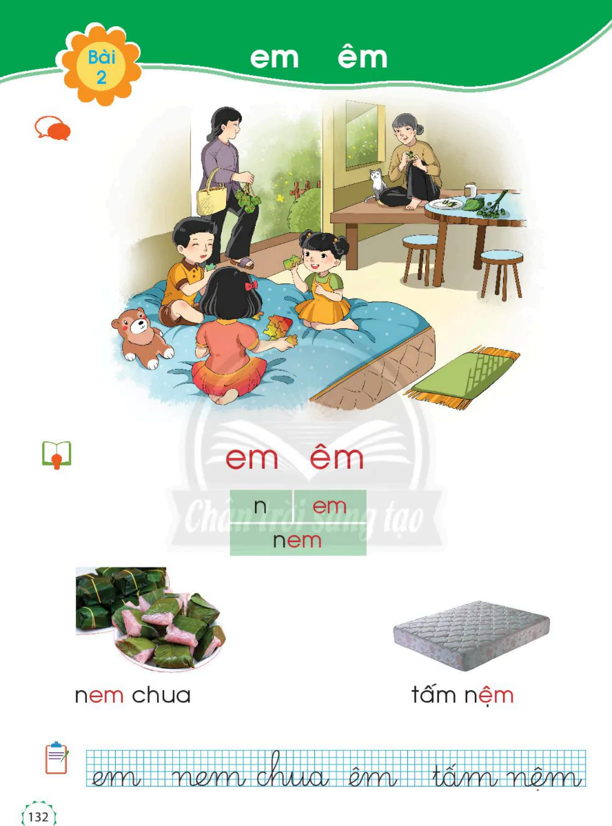Bài 2: em êm