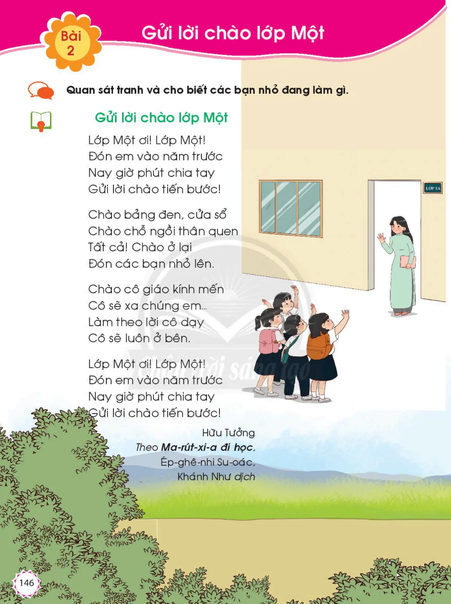 Bài 2: Gửi Lời Chào Lớp Một