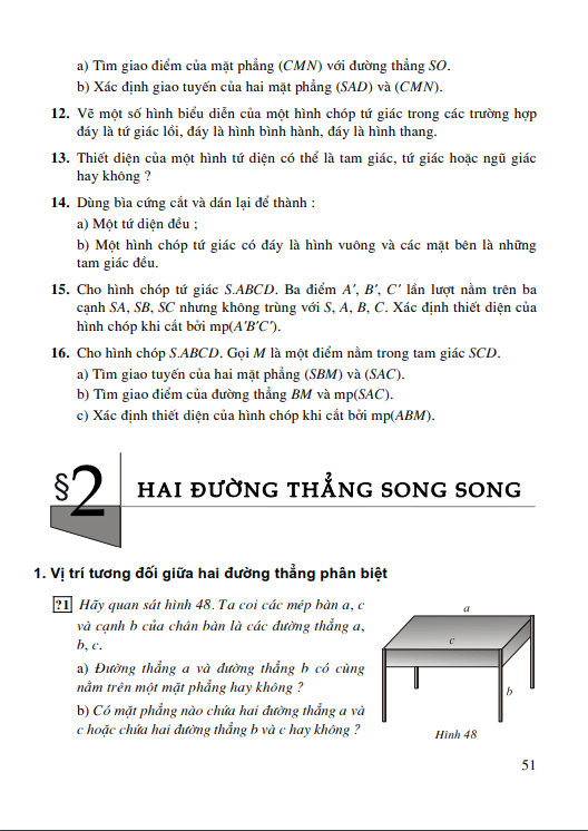 Bài 2: Hai đường thẳng song song