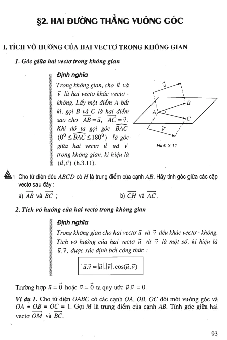 Bài 2: Hai đường thẳng vuông góc