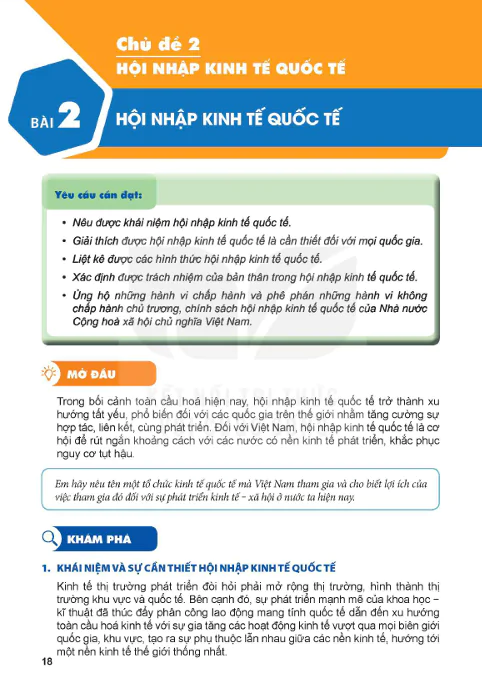 BÀI 2: HỘI NHẬP KINH TẾ QUỐC TẾ