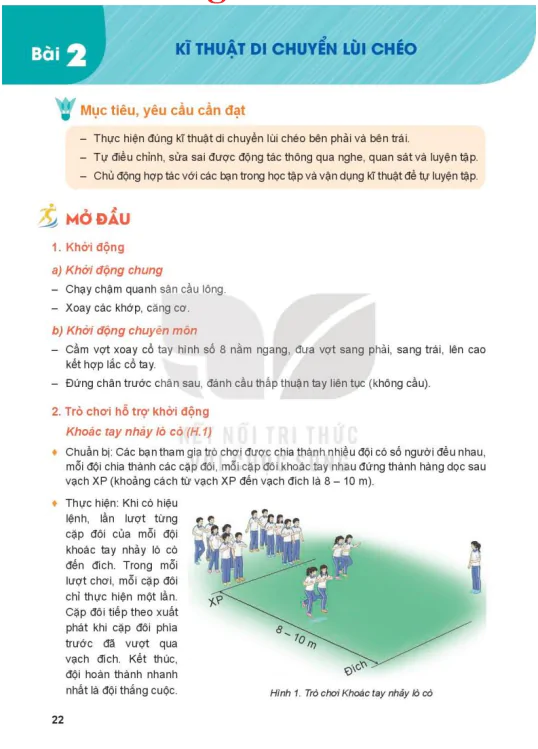 Bài 2: Kĩ thuật di chuyển lùi chéo