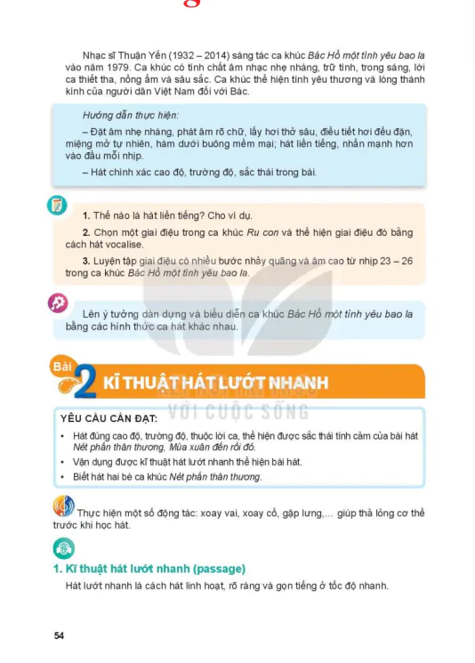 Bài 2: Kĩ thuật hát lướt nhanh