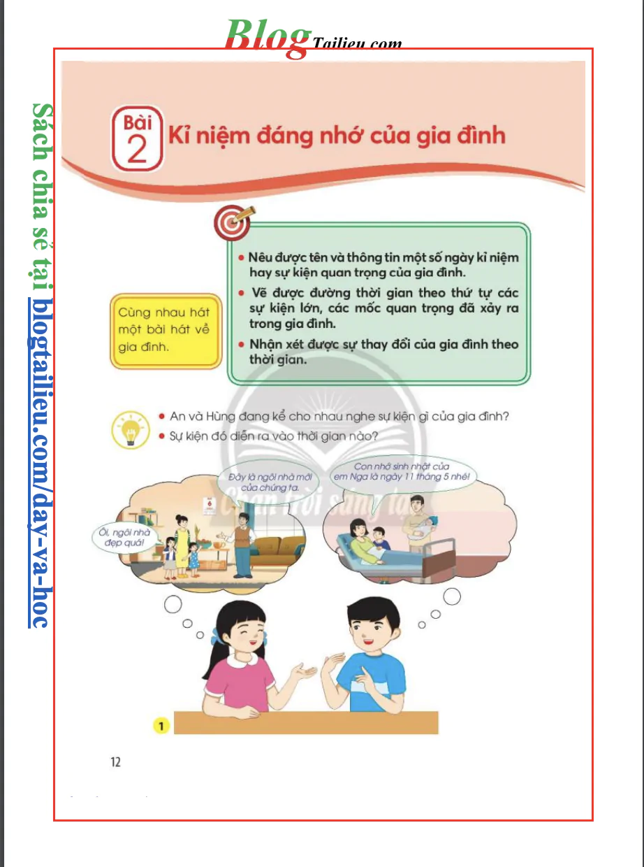 Bài 2: Kỷ niệm đáng nhớ của gia đình