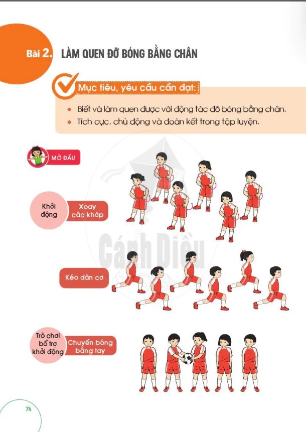 BÀI 2: LÀM QUEN ĐỠ BÓNG BẰNG CHÂN