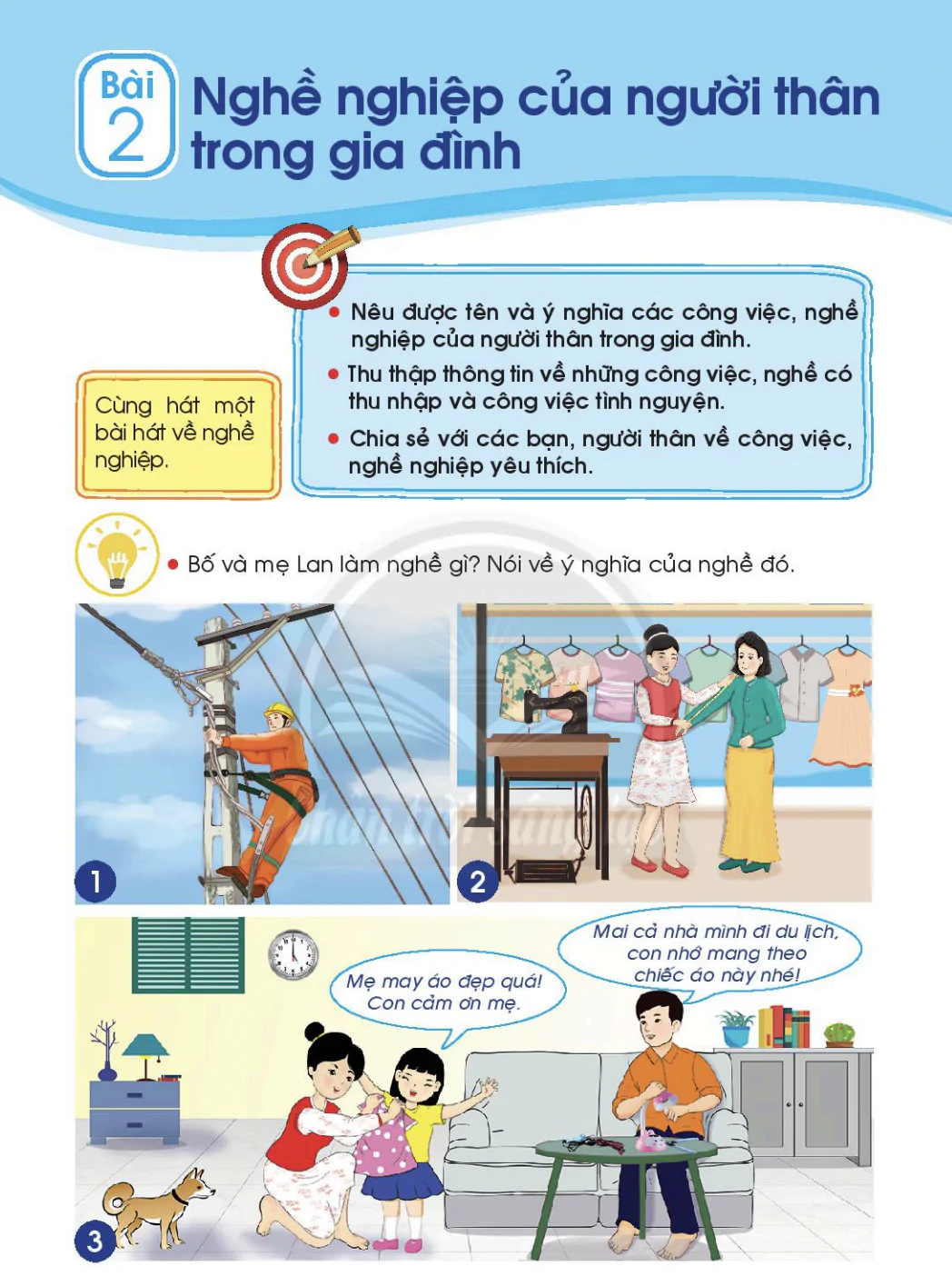  Bài 2: Nghề nghiệp của người thân trong gia đình