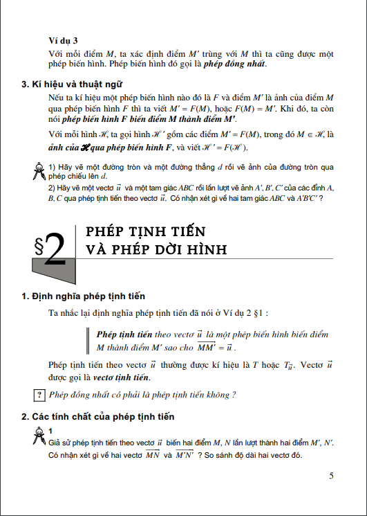 Bài 2: Phép tịnh tiến và phép dời hình