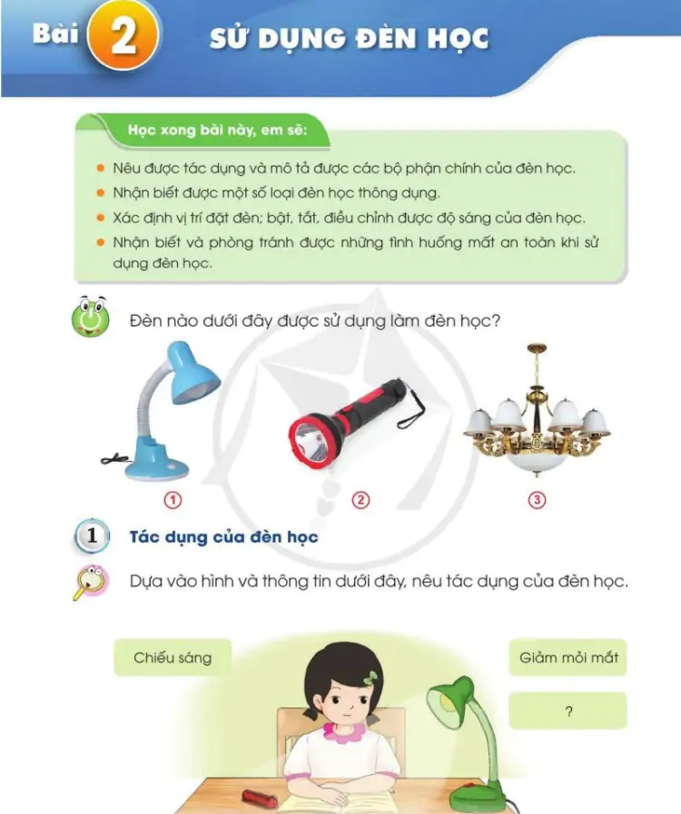 Bài 2: Sử dụng đèn học