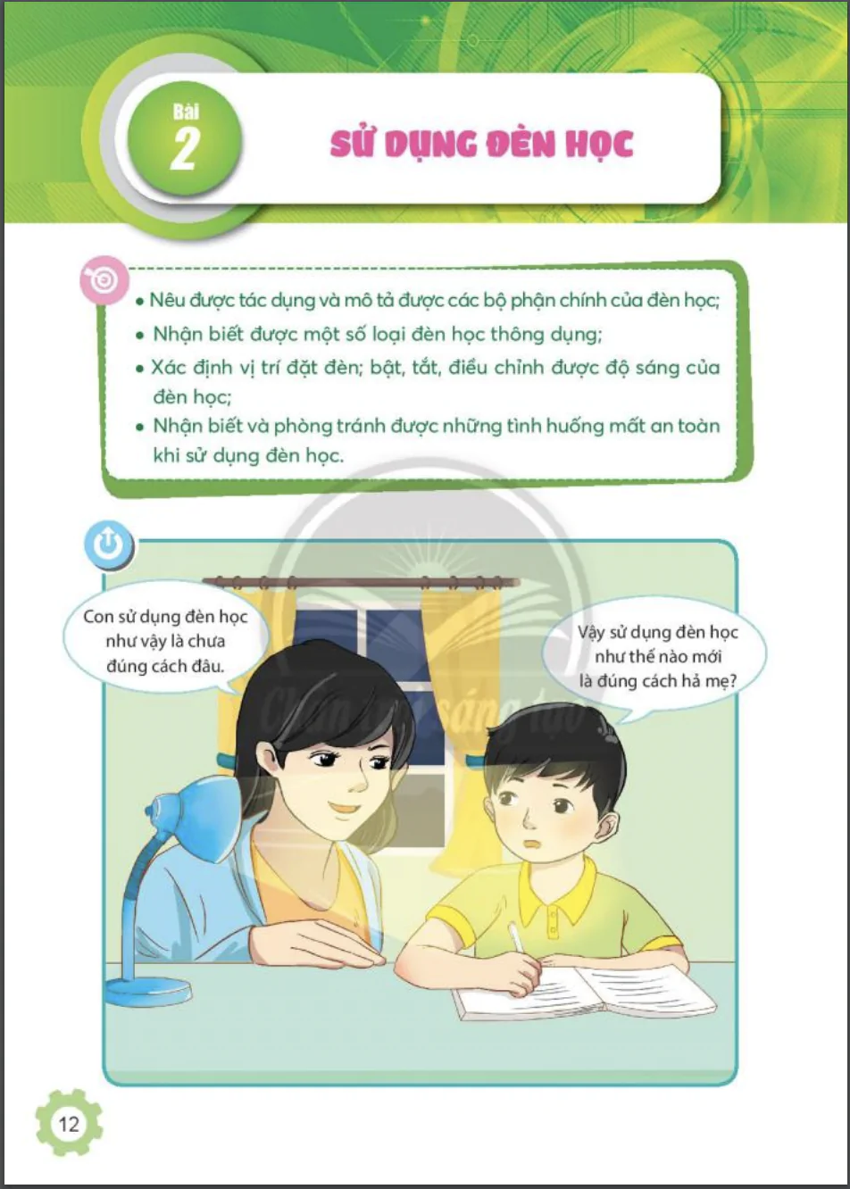 Bài 2: Sử dụng đèn học