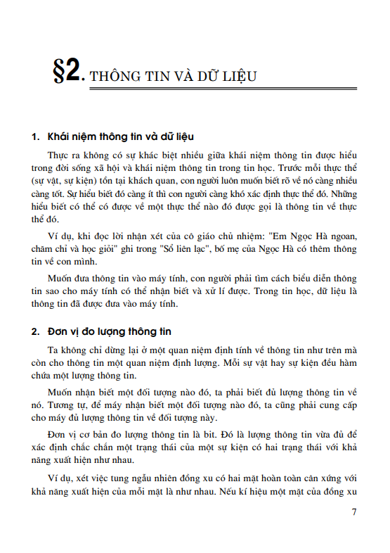 Bài 2: Thông tin và dữ liệu