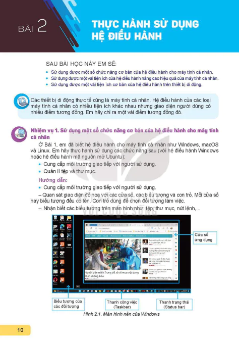 BÀI 2: THỰC HÀNH SỬ DỤNG HỆ ĐIỀU HÀNH