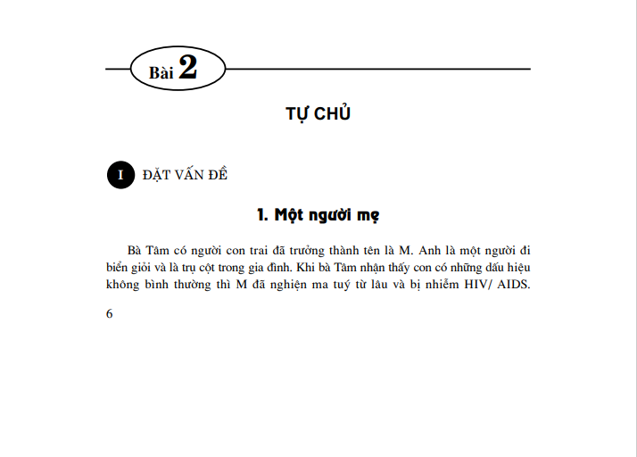 Bài 2: Tự chủ