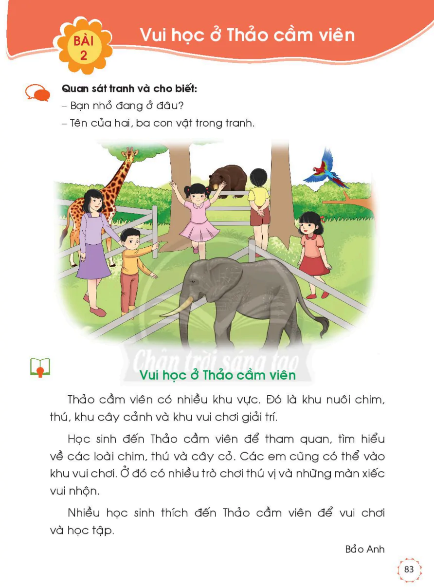 Bài 2: Vui Học Ở Thảo Cầm Viên