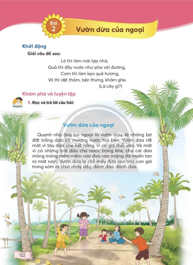 Bài 2: Vườn dừa của ngoại