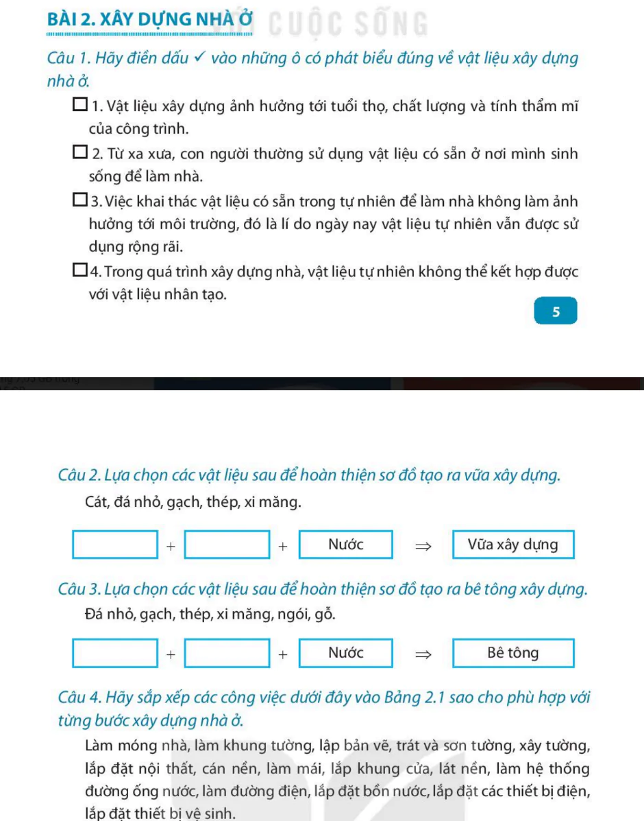 Bài 2: Xây Dựng Nhà Ở
