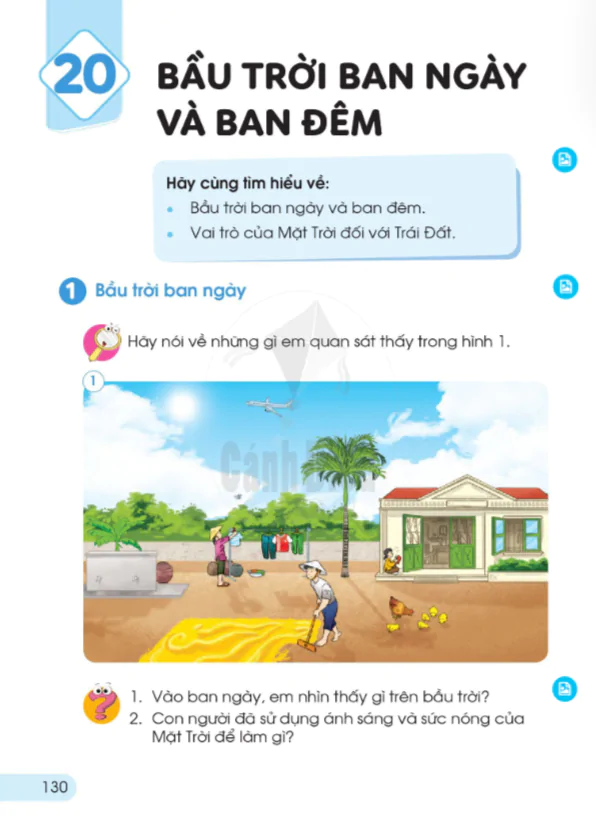 BÀI 20: BẦU TRỜI BAN NGÀY VÀ BAN ĐÊM