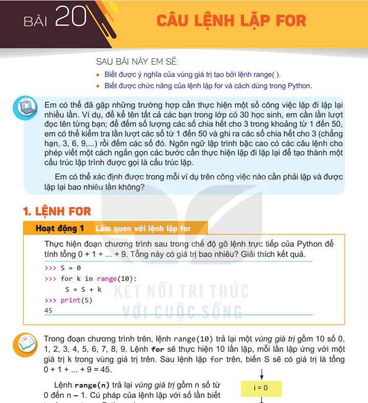 Bài 20: Câu Lệnh Lặp For