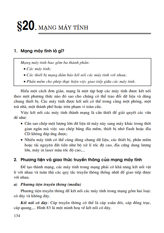 Bài 20: Mạng máy tính