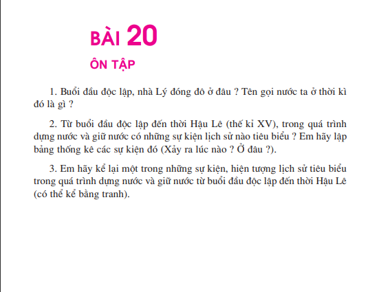 Bài 20: Ôn Tập