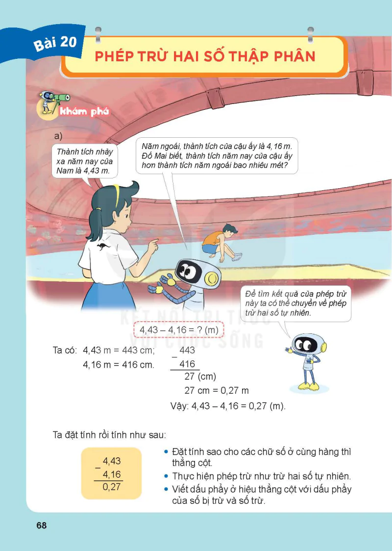Bài 20. Phép trừ số thập phân