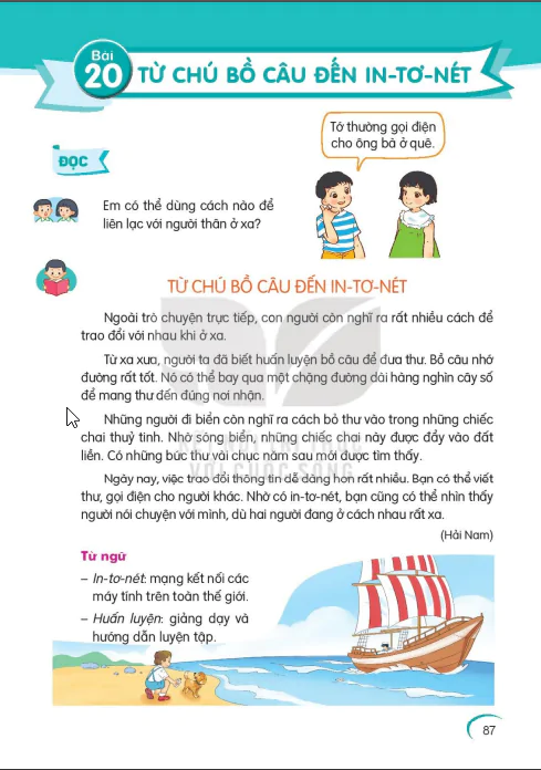 Bài 20: TỪ CHÚ BỒ CÂU ĐẾN IN-TƠ-NÉT