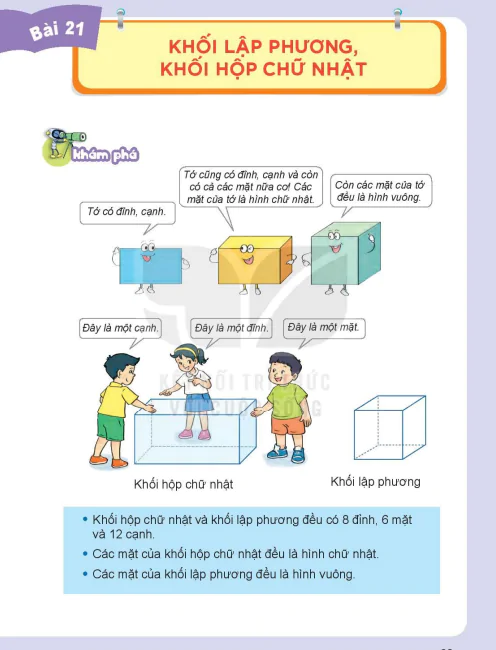 Bài 21: Khối lập phương, khối hộp chữ nhật