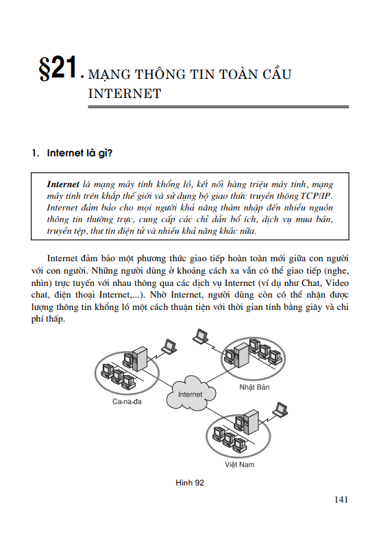 Bài 21: Mạng thông tin toàn cầu internet