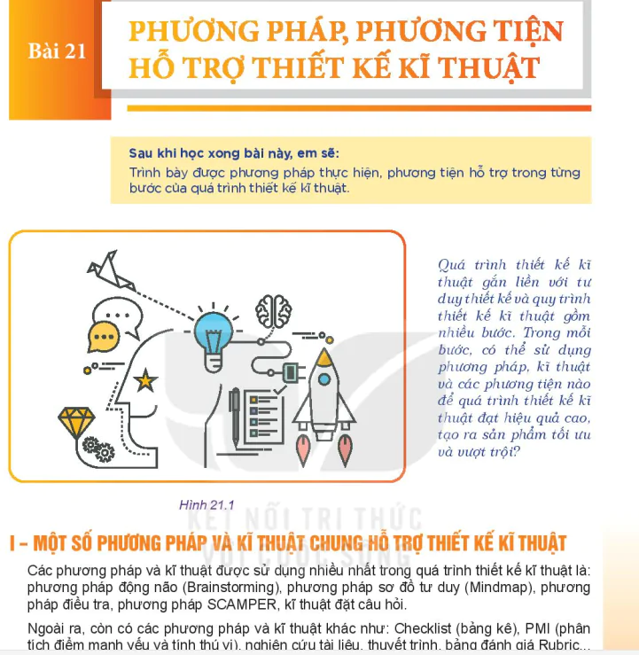 Bài 21: Phương Pháp, Phương Tiện Hỗ Trợ Thiết Kế Kĩ Thuật