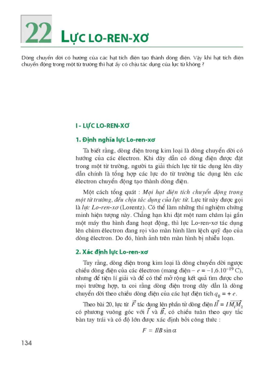 Bài 22: Lực Lo-ren-xơ