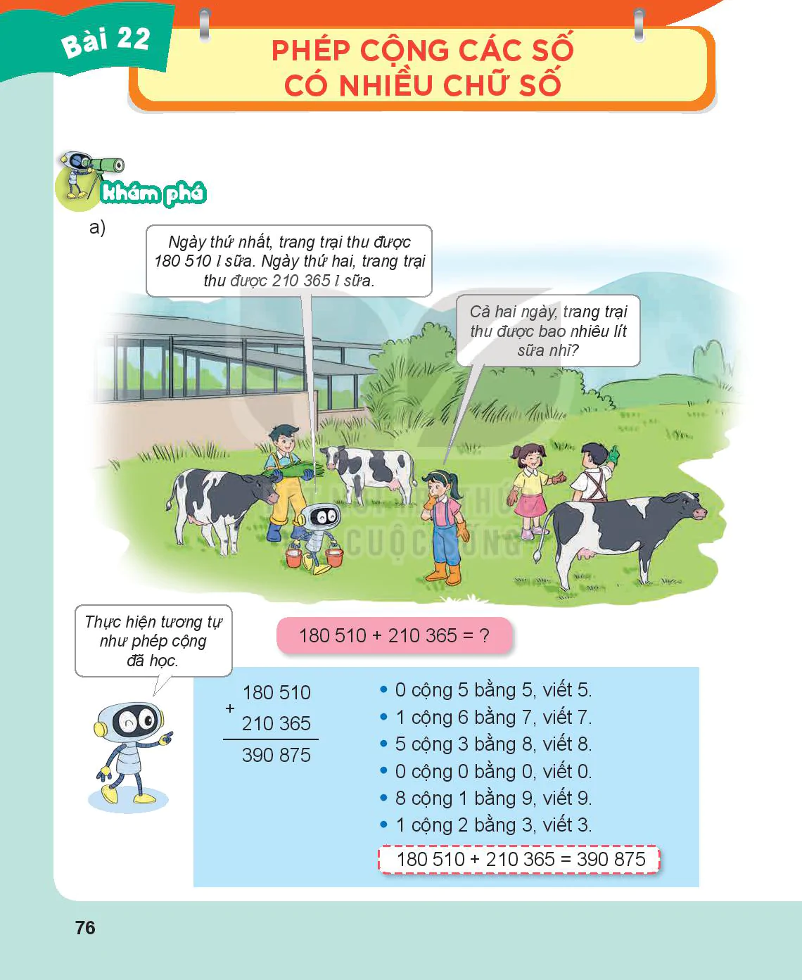 Bài 22: Phép cộng các số có nhiều chữ số