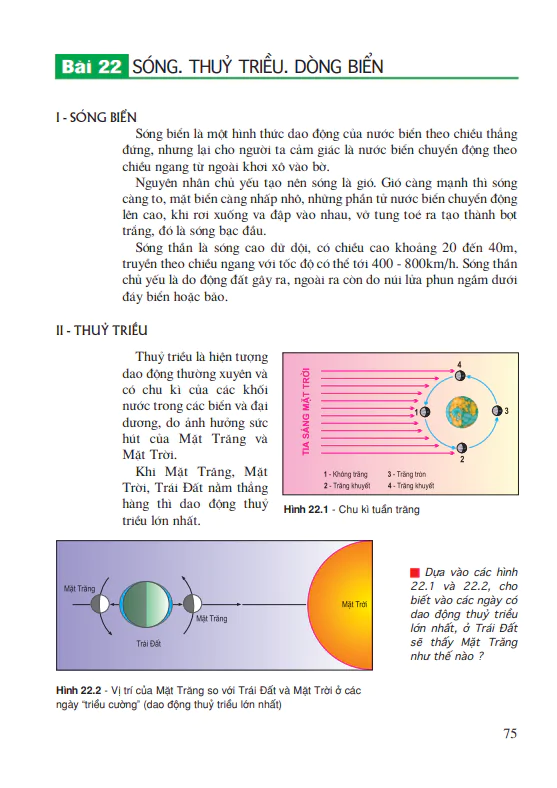 Bài 22: Sóng. Thủy triều. Dòng biển