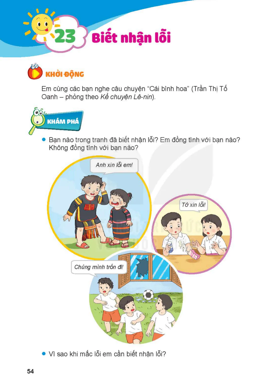 Bài 23: Biết Nhận Lỗi