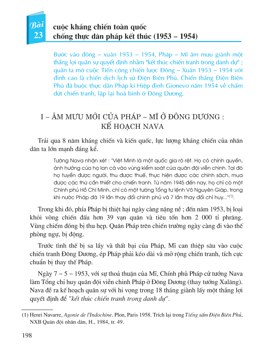 Bài 23: Cuộc Kháng Chiến Toàn Quốc Chống Thực Dân Pháp Kết Thúc (1953 - 1954)