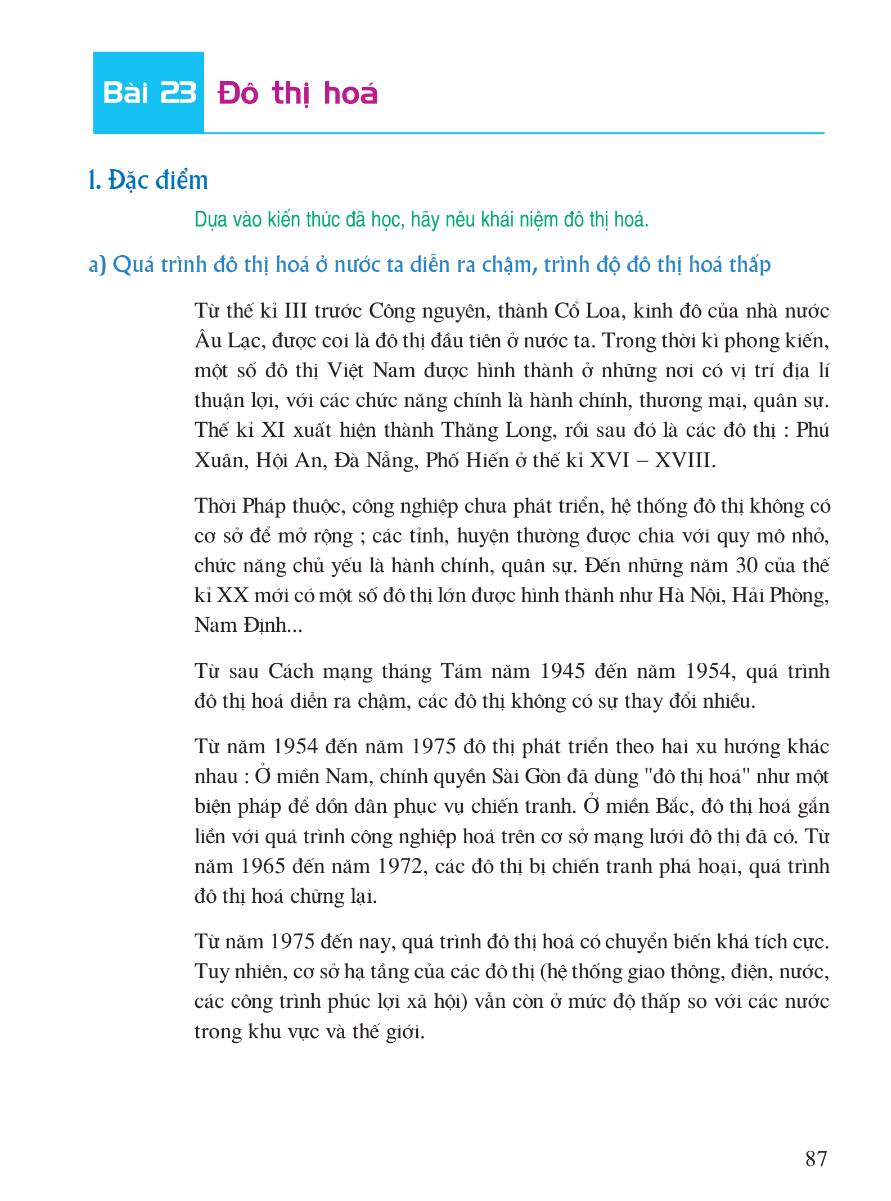 Bài 23: Đô Thị Hóa