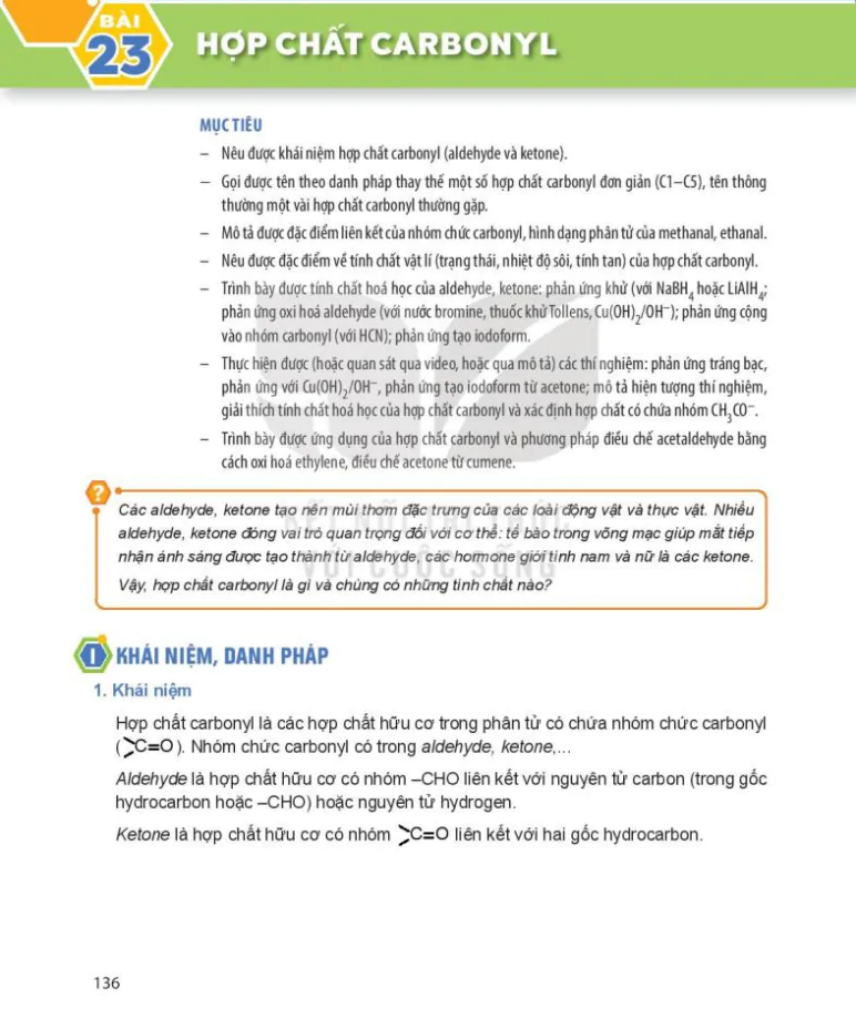 Bài 23: Hợp chất carbonyl