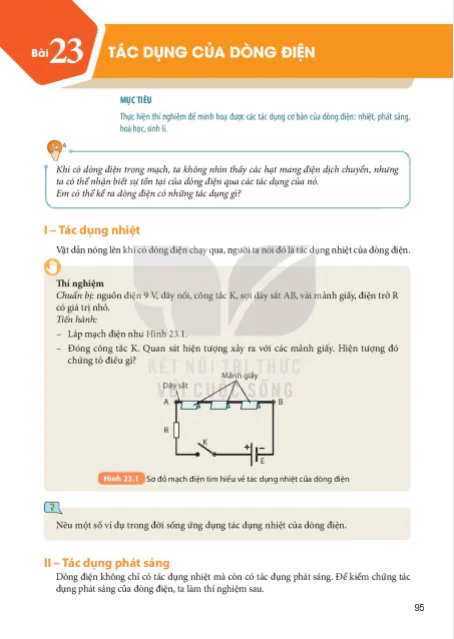 Bài 23 : Tác dụng của dòng điện