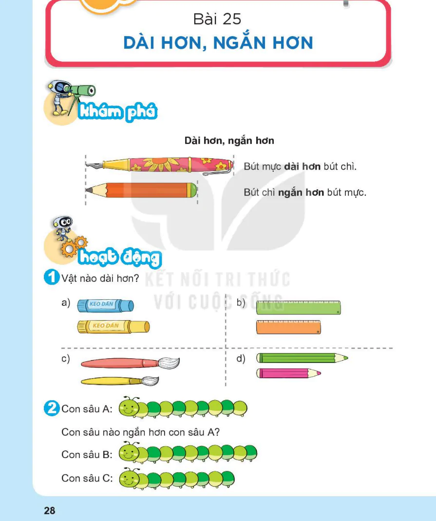 Bài 25: Dài Hơn, Ngắn Hơn