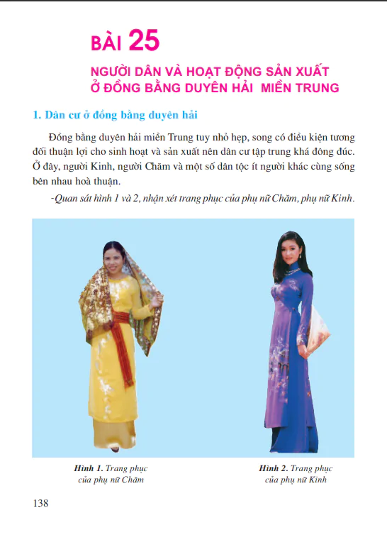Bài 25: Người dân và hoạt động sản xuất ở đồng bằng duyên hải miền Trung