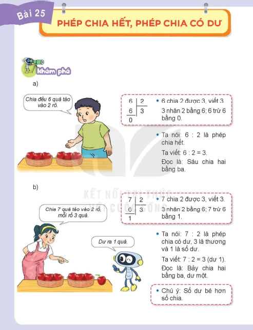 Bài 25: Phép chia hết, phép chia có dư
