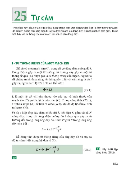 Bài 25: Tự cảm