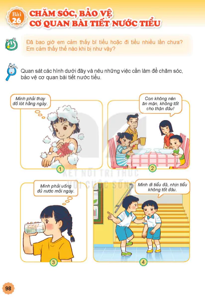 Bài 26: CHĂM SÓC, BẢO VỆ CƠ QUAN BÀI TIẾT NƯỚC TIỂU