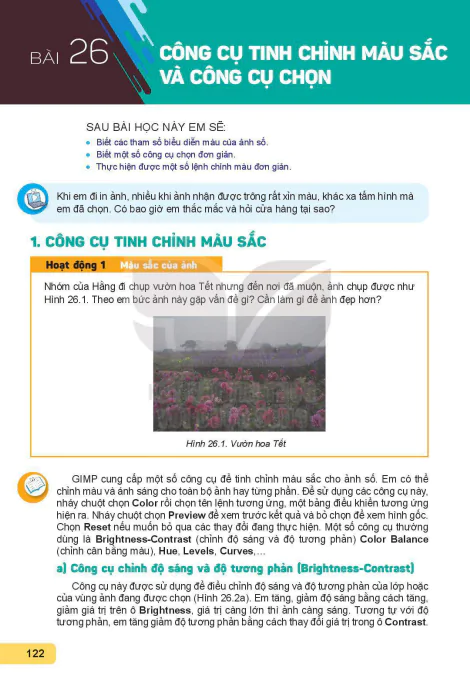 Bài 26: Công cụ tinh chỉnh màu sắc và công cụ chọn