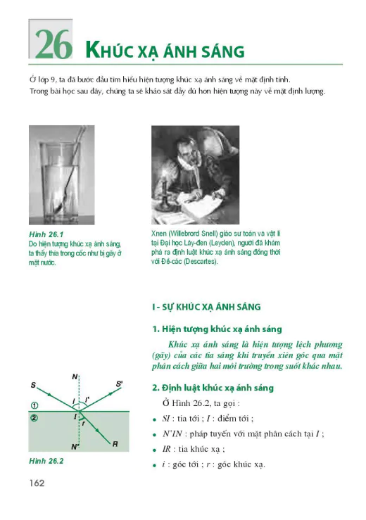 Bài 26: Khúc xạ ánh sáng