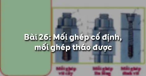 Bài 26. MỐI GHÉP THÁO ĐƯỢC