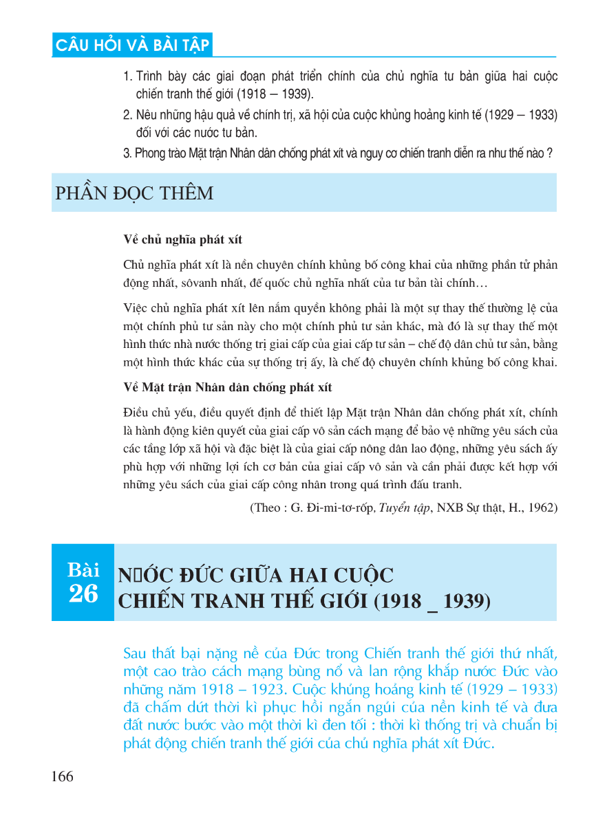 Bài 26: Nước Đức Giữa Hai Cuộc Chiến Tranh Thế Giới (1918 - 1939)