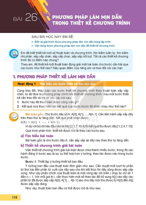 BÀI 26: PHƯƠNG PHÁP LÀM MỊN DÂN TRONG THIẾT KẾ CHƯƠNG TRÌNH
