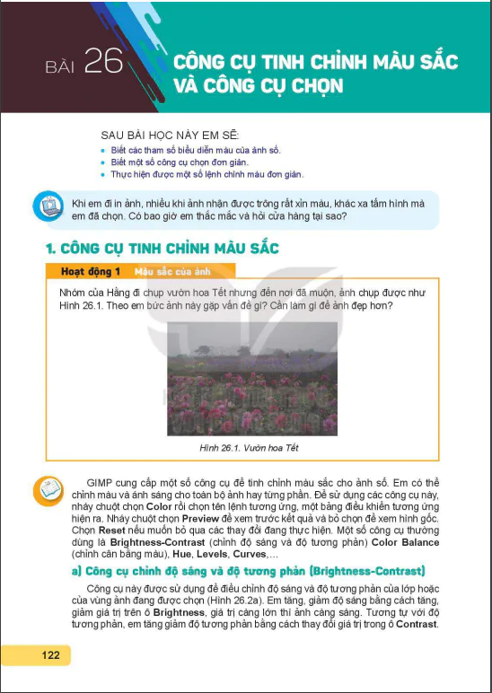 Bài 27: Công cụ tinh chỉnh màu sắc và công cụ chọn